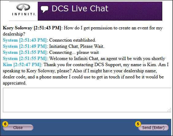 Live chat con